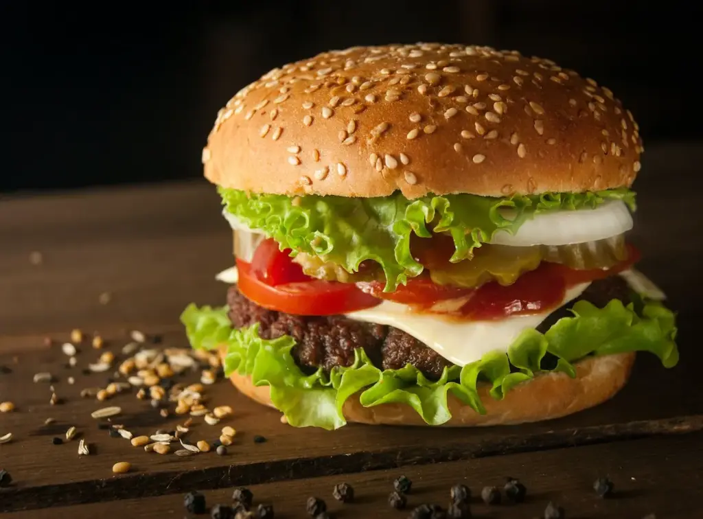 Double tikka cheese paneer burger