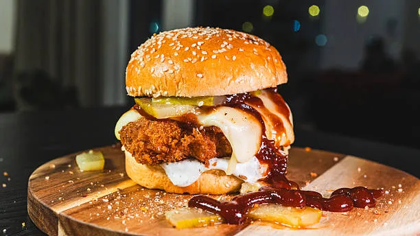 Cheese crunchy burger